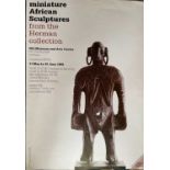 Josef Herman OBE RA. “Tribal sculptures from the Herman Collection”. Framed exhibition poster.