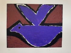 Josef Herman OBE RA. “Dusk” (Purple). lithograph in 7 colours issue 21/50. Donated by the Herman