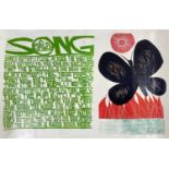 ‡ PAUL PETER PIECH (b.1920), linocut in colours - 'Song: A Poem By Michelle', signed and dated in