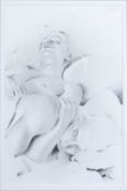 ‡ EDWARD POVEY (Welsh, b. 1951), pencil - Sleeping Couple, signed and dated 94, 36 x 24cm