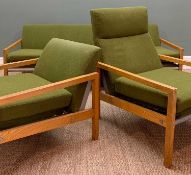 MID-CENTURY SUITE OF SEATING FURNITURE, possibly by Pace of New York, comprising three seater