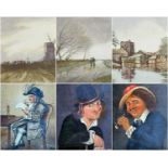 ASSORTED PICTURES, comprising WILLIAM TATTON WINTER R.B.A (1855-1928) 2 etchings with colour - 'A