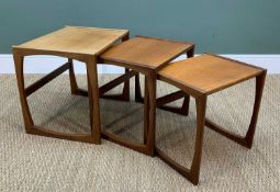 G-PLAN NEST TEAK 'QUADRILLE' OCCASIONAL TABLES, largest 53.5cm w Comment: faded, water stains.
