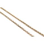 YELLOW GOLD CIRCLE LINK CHAIN, with swivel loop, tests as 9ct gold, 10.9gms Provenance: deceased