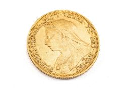 VICTORIAN GOLD SOVEREIGN, 1896, veiled head, Sydney Mint, 7.9gms Provenance: private collection