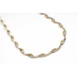 9CT GOLD BI-COLOUR NECKLACE, 43.5cms long, 13.3gms Provenance: deceased estate Carmarthenshire