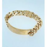 9CT GOLD LADIES IDENTITY BRACELET, maker P&M, Sheffield 1976, appr. wt. 77.3g