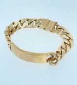 9CT GOLD LADIES IDENTITY BRACELET, maker P&M, Sheffield 1976, appr. wt. 77.3g