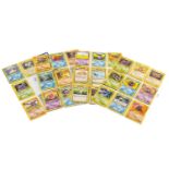 POKEMON CARDS FOSSIL PART SET, in plastic pockets, including 1/62 Aerodactyl, 8/62 Hypno, 10/62