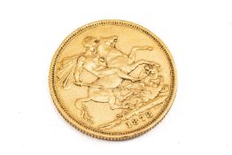 VICTORIAN GOLD SOVEREIGN, 1878, young head, 7.9gms Provenance: private collection Ceredigion