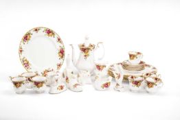 ASSORTED ROYAL ALBERT 'OLD COUNTRY ROSES' BONE CHINA, comprising dinner plates, coffee cups and