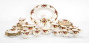 ASSORTED ROYAL ALBERT 'OLD COUNTRY ROSES' BONE CHINA TEAWARE, including teapot, large and small