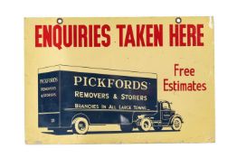 DECORATIVE PICKFORDS PAINTED METAL SIGN, 40 x 61cms