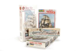 VINTAGE BOXED TOYS comprising Airfix H.M.S. Ark Royal 600th scale model, Revell H.M.S. Victory 1/146