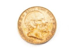 EDWARD VII GOLD SOVEREIGN, 1910, 8.0gms Provenance: private collection Ceredigion