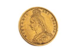 VICTORIAN GOLD HALF SOVEREIGN, 1892, Jubilee head, shield back, 3.9gms Provenance: private