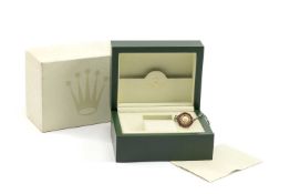 ROLEX WATCH BOX, with pale green suede interior, cushion and cloth, swing tag, outer card box,
