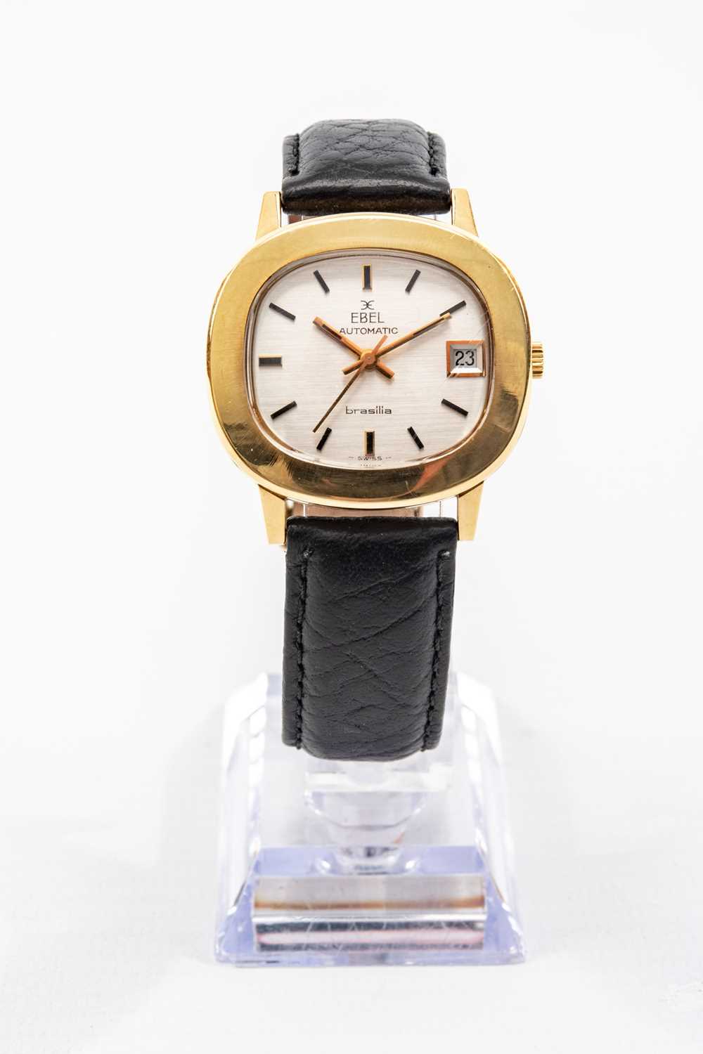 VINTAGE EBEL 18K GOLD BRASILIA WRISTWATCH, ref. 353, automatic movement stamped 322 with brushed