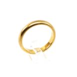 22CT GOLD WEDDING BAND, ring size M, 5.1gms Provenance: private collection Ceredigion