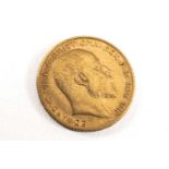 EDWARD VII GOLD HALF SOVEREIGN, 1908, 4.0gms Provenance: private collection Ceredigion