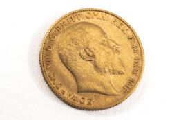 EDWARD VII GOLD HALF SOVEREIGN, 1908, 4.0gms Provenance: private collection Ceredigion