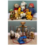 ASSORTED CHARACTER BEARS, including Paddington, Rupert, Pudsey, Sooty, Sweep, etc. togther with