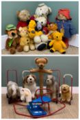 ASSORTED CHARACTER BEARS, including Paddington, Rupert, Pudsey, Sooty, Sweep, etc. togther with