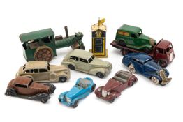 ASSORTED MOSTLY PRE-WAR TOYS, including Schuco tinplate clockwork saloon, Minic tin plate steam