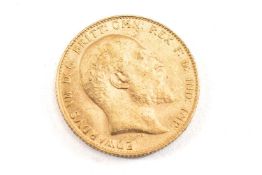 EDWARD VII GOLD SOVEREIGN, 1906, 7.9gms Provenance: private collection Ceredigion