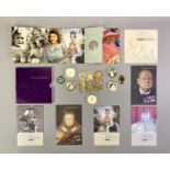 ROYAL MINT PROOF SILVER CROWNS, PRE-DECIMAL COINAGE & ATHLETIC BADGES GROUP - to include 2006