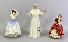 ROYAL DOULTON FIGURINES (3) - 'His Holiness Pope John II' HN2888, designed by Eric J Griffiths, 'Top
