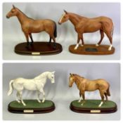 BESWICK FAMOUS RACEHORSES (4) - Grundy, 29cms H, Desert Orchid, 21.5cms H, Mr Frisk, 22cms H and