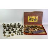 VINTAGE MECCANO SET NO 5 (incomplete), with a collection of WAFW pewter figures, 'Myth and Magic'