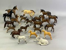 BESWICK FOALS, A COLLECTION OF 19 - various colourways, Royal Doulton foal, black gloss and Royal