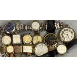 ROTARY TWO TONE, SEIKO & SEKONDA STAINLESS STEEL & OTHER LADY'S WRISTWATCHES with a base metal