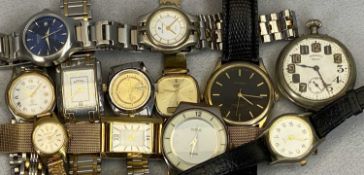 ROTARY TWO TONE, SEIKO & SEKONDA STAINLESS STEEL & OTHER LADY'S WRISTWATCHES with a base metal