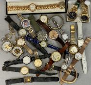 LADY'S & GENT'S WRIST & POCKET WATCH COLLECTION - including a lady's and gent's gold tone Astron