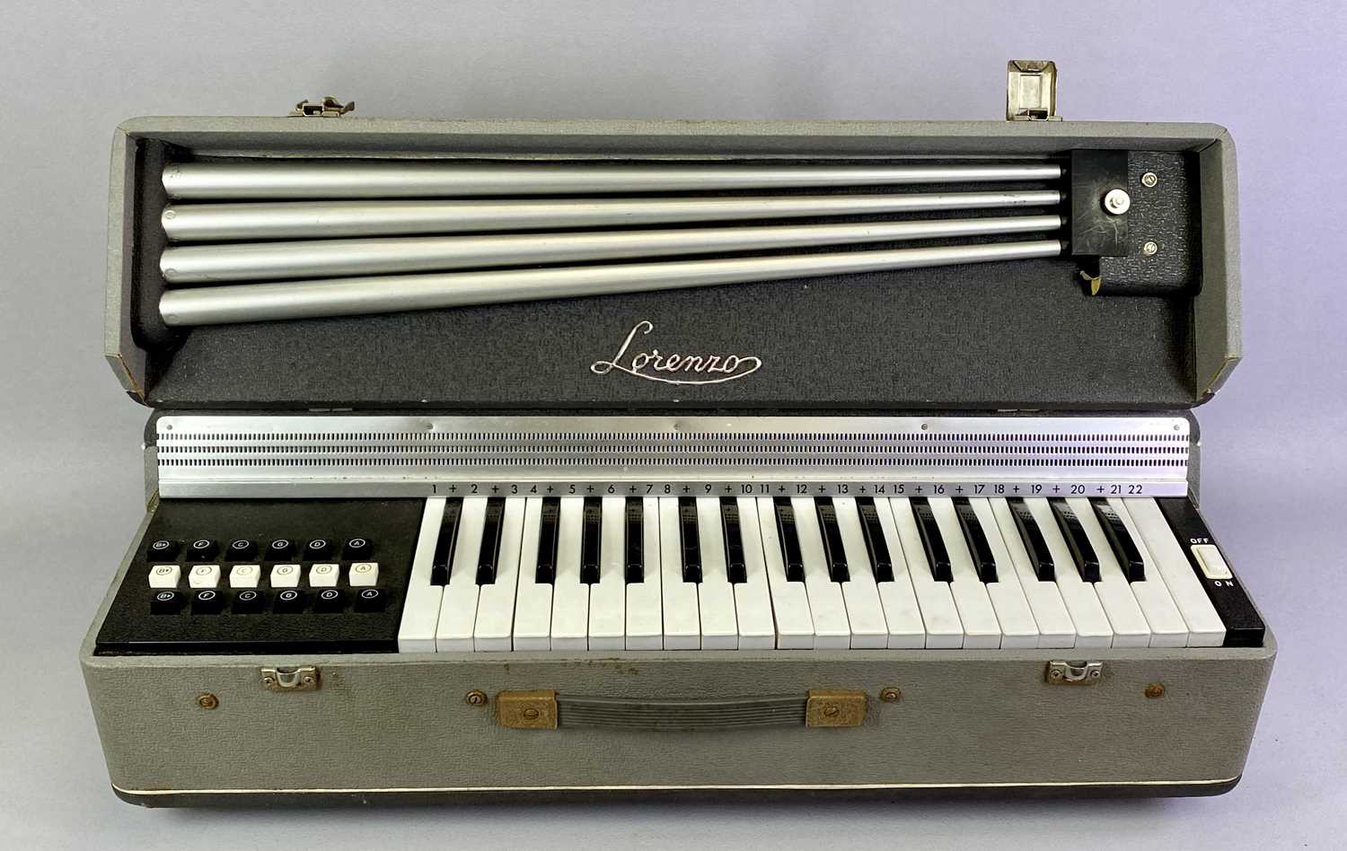 LORENZO VINTAGE PORTABLE ORGAN, Frister & Rossmann electric sewing machine in case with foot - Image 3 of 5