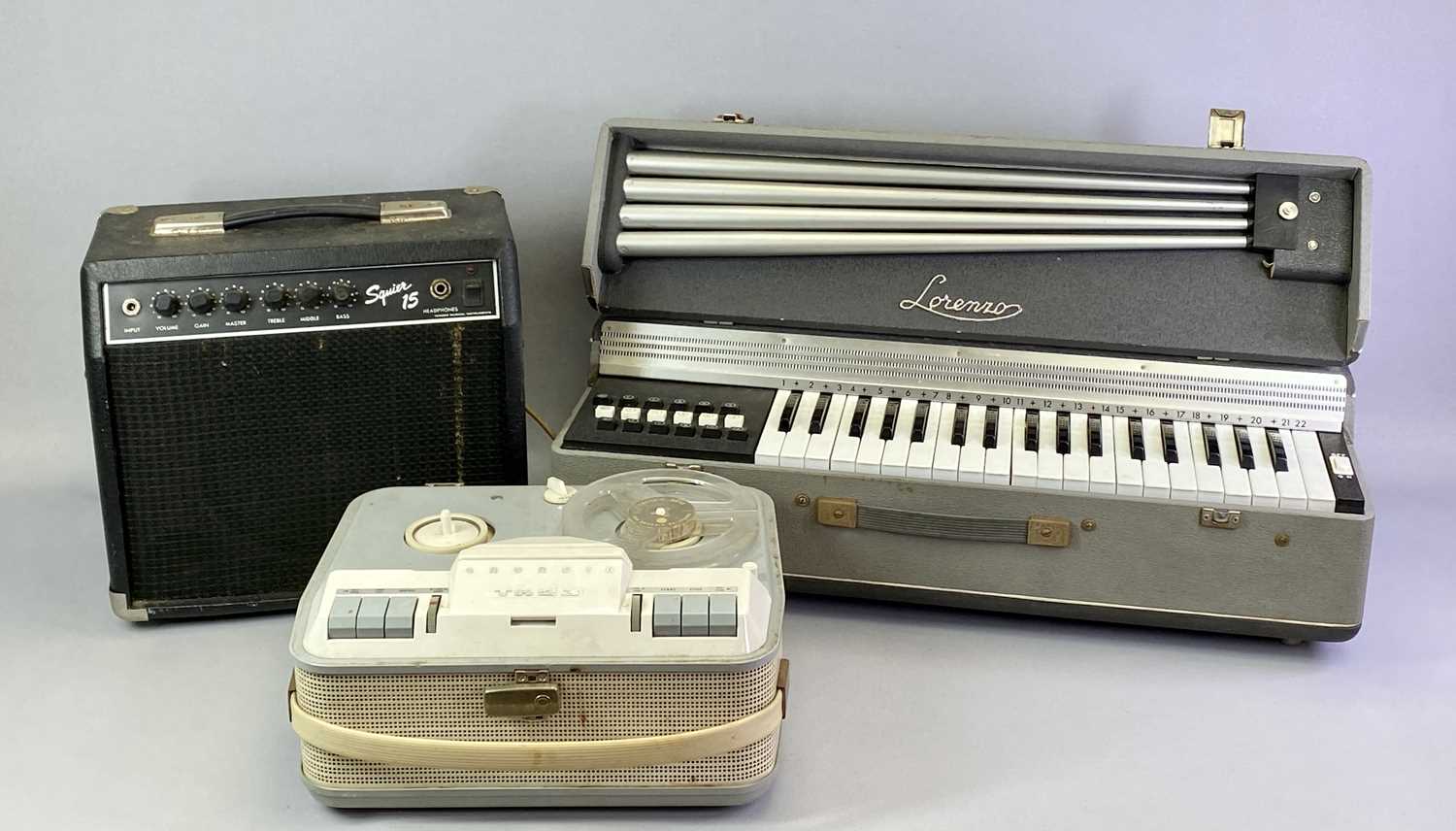 LORENZO VINTAGE PORTABLE ORGAN, Frister & Rossmann electric sewing machine in case with foot - Image 2 of 5