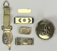 NOVELTY & OTHER SILVER COLLECTABLES GROUP - six items, to include a Chester 1904 bookmark in the