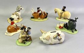 ROYAL DOULTON LTD EDITION 'THELWELL' HUMOROUS GROUPS - (83/1000) Excessive Praise NT5, (78/1000)