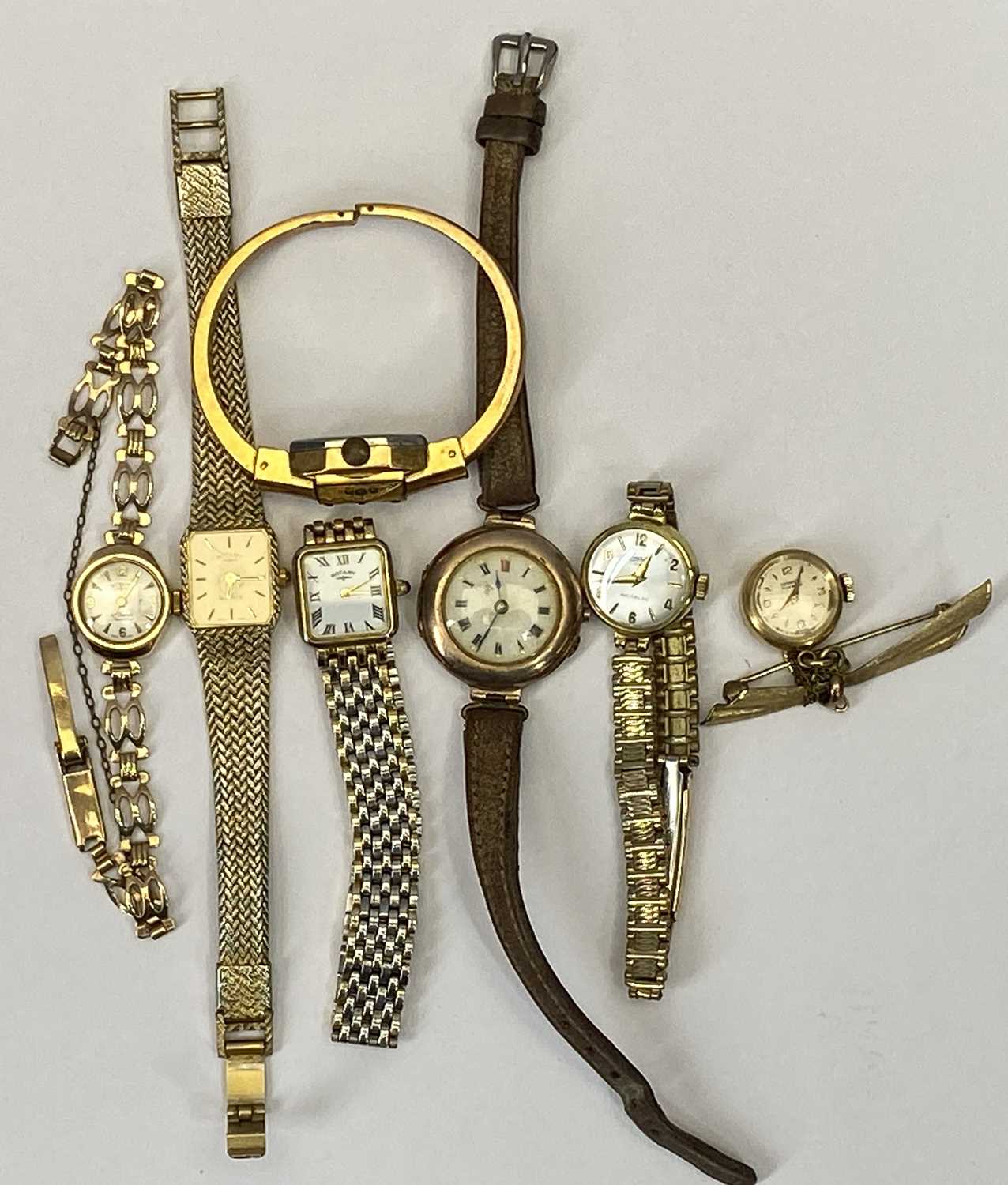 ROTARY 9CT GOLD LADY'S BRACELET WRISTWATCH & OTHERS - to include a vintage 9ct gold cased example - Image 2 of 3
