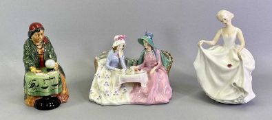 ROYAL DOULTON FIGURINES (3) - Afternoon Tea HN1747, Fortune Teller HN2150, Tracy HN2736