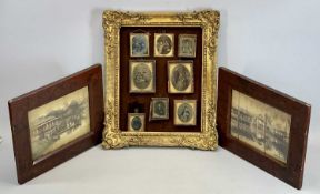 DAGUERREOTYPES - a collection of 8 contained in a gilded frame, family portraits, 12 x 9.5cms the