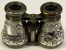 VICTORIAN HORSE RACING SILVER MOUNTED BINOCULARS - Birmingham 1892, maker's mark "J S M" within an