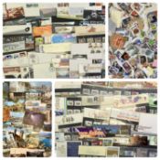 POSTCARDS, STAMPS & FIRST DAY COVERS - a large collection, some in albums, some loose