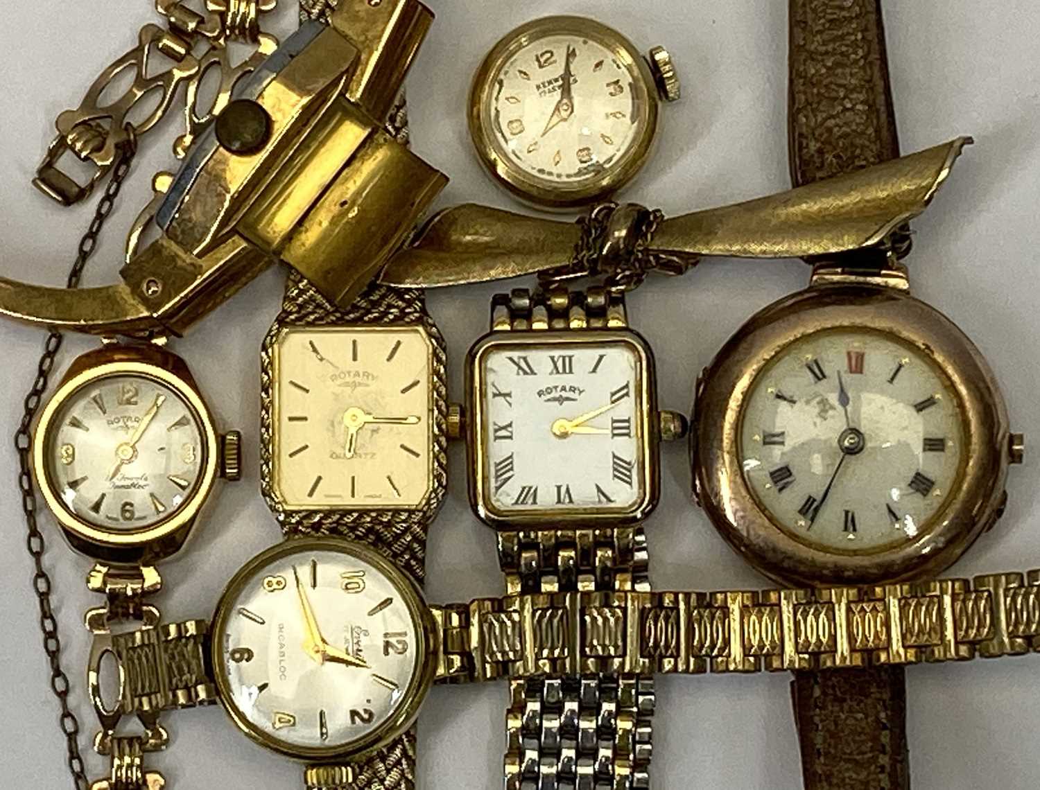 ROTARY 9CT GOLD LADY'S BRACELET WRISTWATCH & OTHERS - to include a vintage 9ct gold cased example