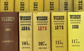 WISDENS CRICKETER'S ALMANAC 1947 - 2011 - incomplete run of 46 editions, Wisden on the Ashes