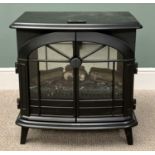 MODERN DIMPLEX LOG EFFECT ELECTRIC FIRE - 54cms H, 63cms W, 38cms D, E/T