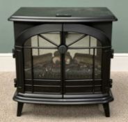 MODERN DIMPLEX LOG EFFECT ELECTRIC FIRE - 54cms H, 63cms W, 38cms D, E/T